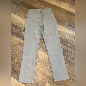 Oak + Fort Straight Leg Faux Leather Pants